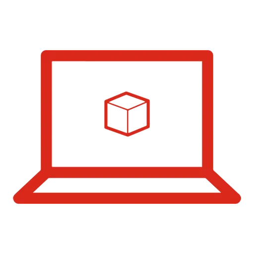 SOLIDWORKS icon showing 3D Cube on a laptop screen